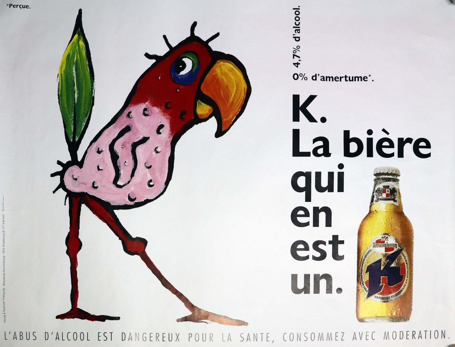 K. / La bière / qui / en / est / un.  (titre inscrit), 1991 après