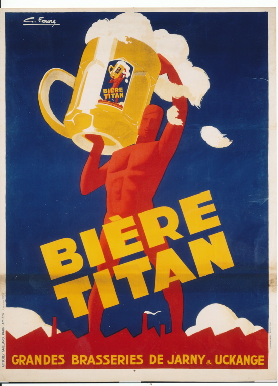 Bière / Titan / Grandes Brasseries de Jarny & &Uckange (titre inscrit), Georges Favre, 1933