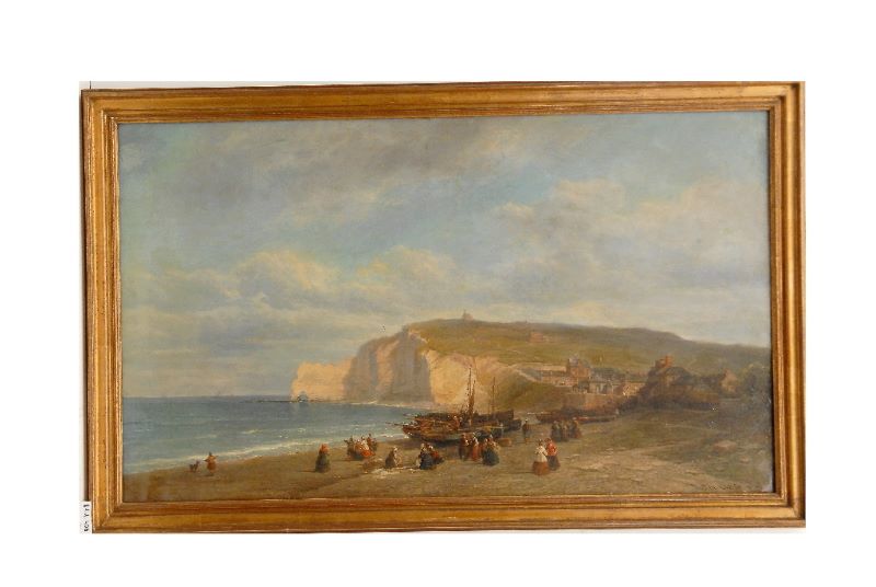 La plage d’Etretat, Pierre-Justin Ouvrié, 1867