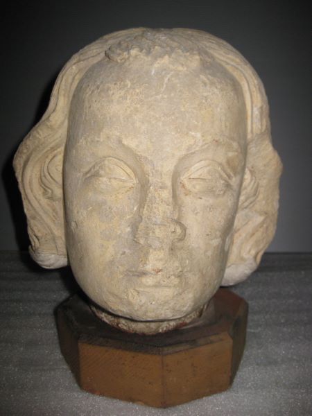tête d’homme (Saint Jean ?), 15e siècle