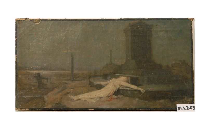 Polyxène tuée par Pyrrhus sur le tombeau d’Achille, Louis-Hector Leroux