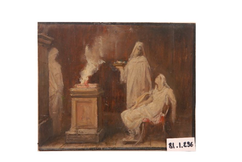 Les gardiennes du feu sacré, Louis-Hector Leroux, 1870 vers