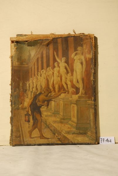Diogène demande l’aumône pour s’accoutumer au refus des hommes, Louis-Hector Leroux, 1860 après