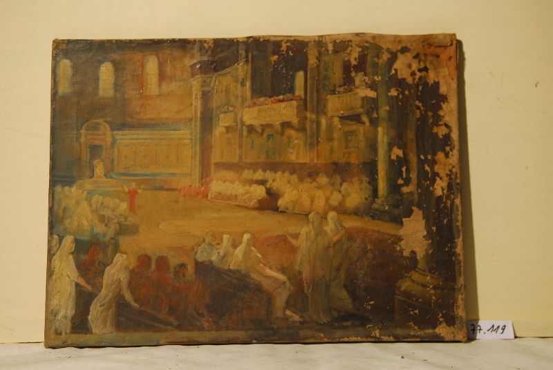 Intronisation d’une grande vestale, Louis-Hector Leroux, 1860 après
