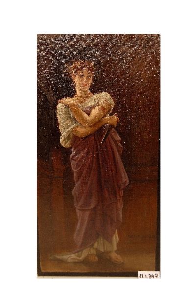 Vestale tenant un couteau, Louis-Hector Leroux, 1860 après