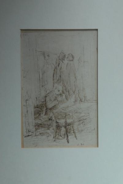 Vieil homme lisant ; Intérieur de cabaret (autre titre)_0