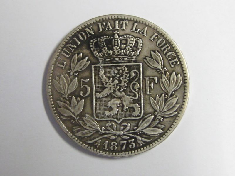 5 francs Léopold II roi de Belgique_1