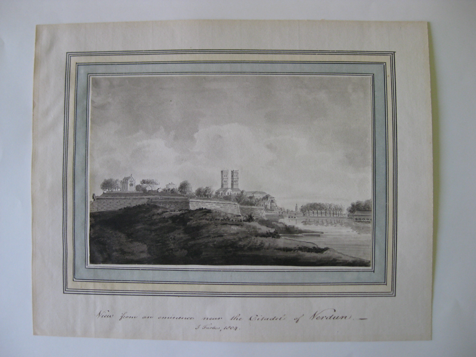 View from an eminence near the Citadel of Verdun, James Forbes, 1804