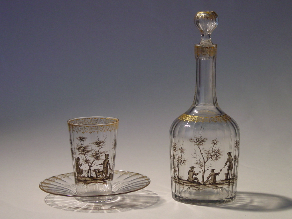 Carafe à eau à décor de scène champêtre (titre factice)_6