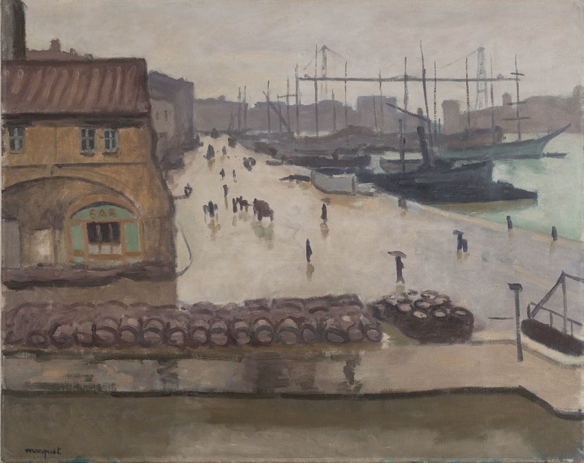 Port de Marseille sous la pluie, Albert Marquet, 1918 vers
