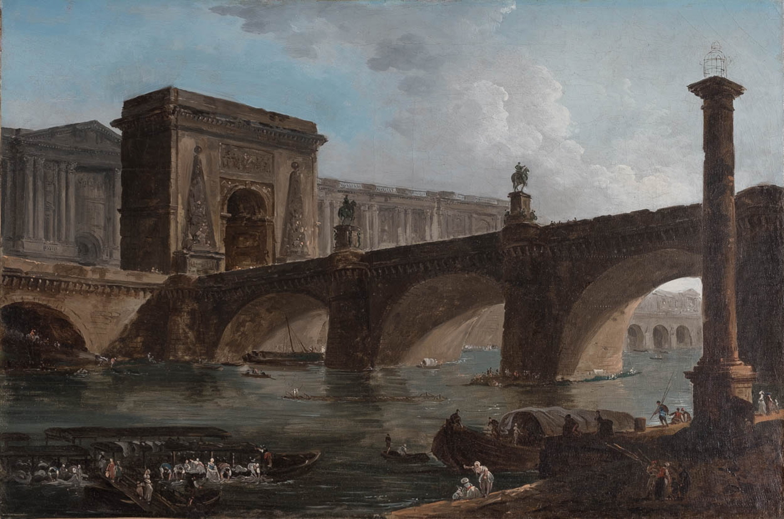Caprice architectural avec des vues de monuments de Paris_0