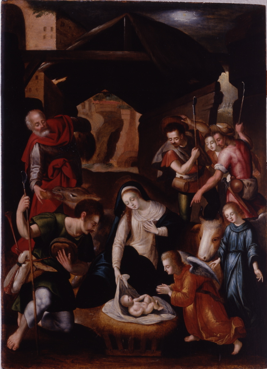 L'Adoration des bergers, Christoph Amberger, 16e siècle