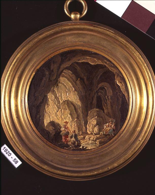Grotte avec des personnages, Louis-Philippe Crépin, 3e quart 18e siècle