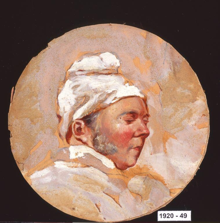 Portrait d’un homme coiffé d’un bonnet de nuit, Henry Monnier, 19e siècle