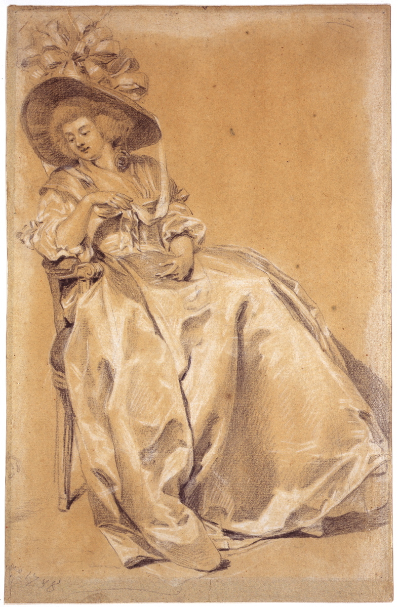 Jeune femme assise, Pierre Chasselat, 1788