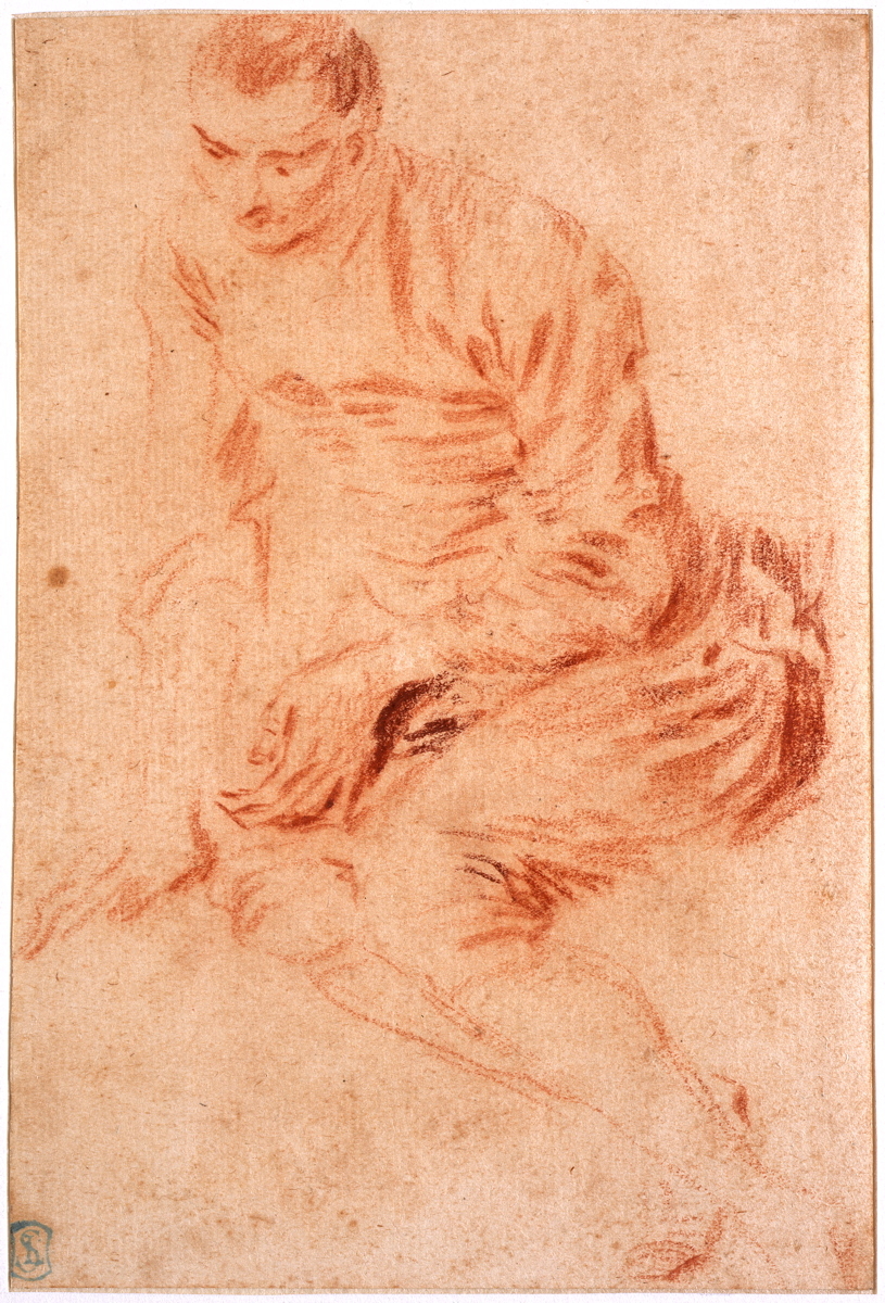 Etude d’homme assis, Jean-Baptiste Pater, 1ère moitié 18e siècle