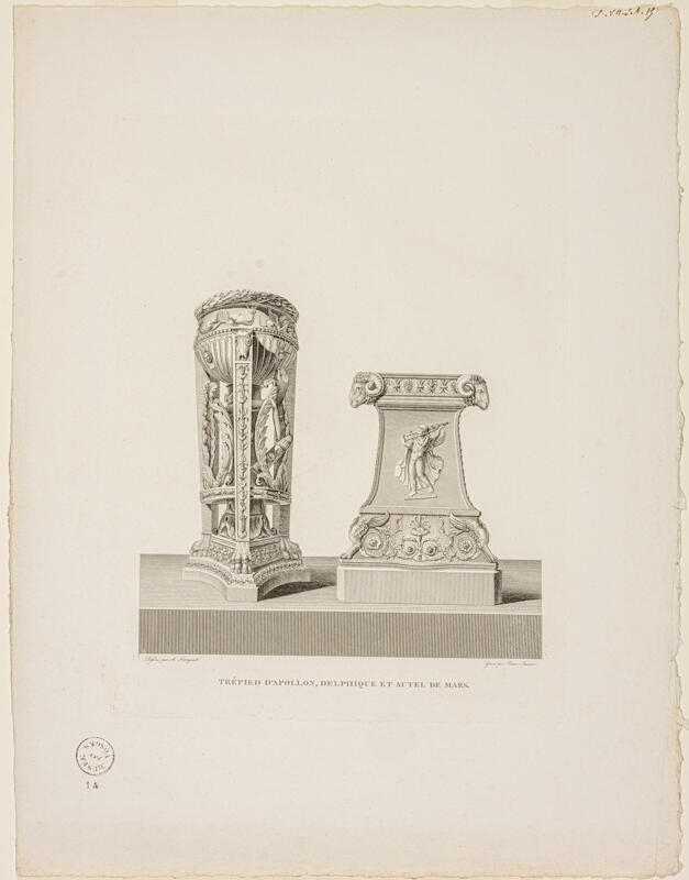Trépied d'Apollon delphique et autel de Mars ; Le Musée français_0