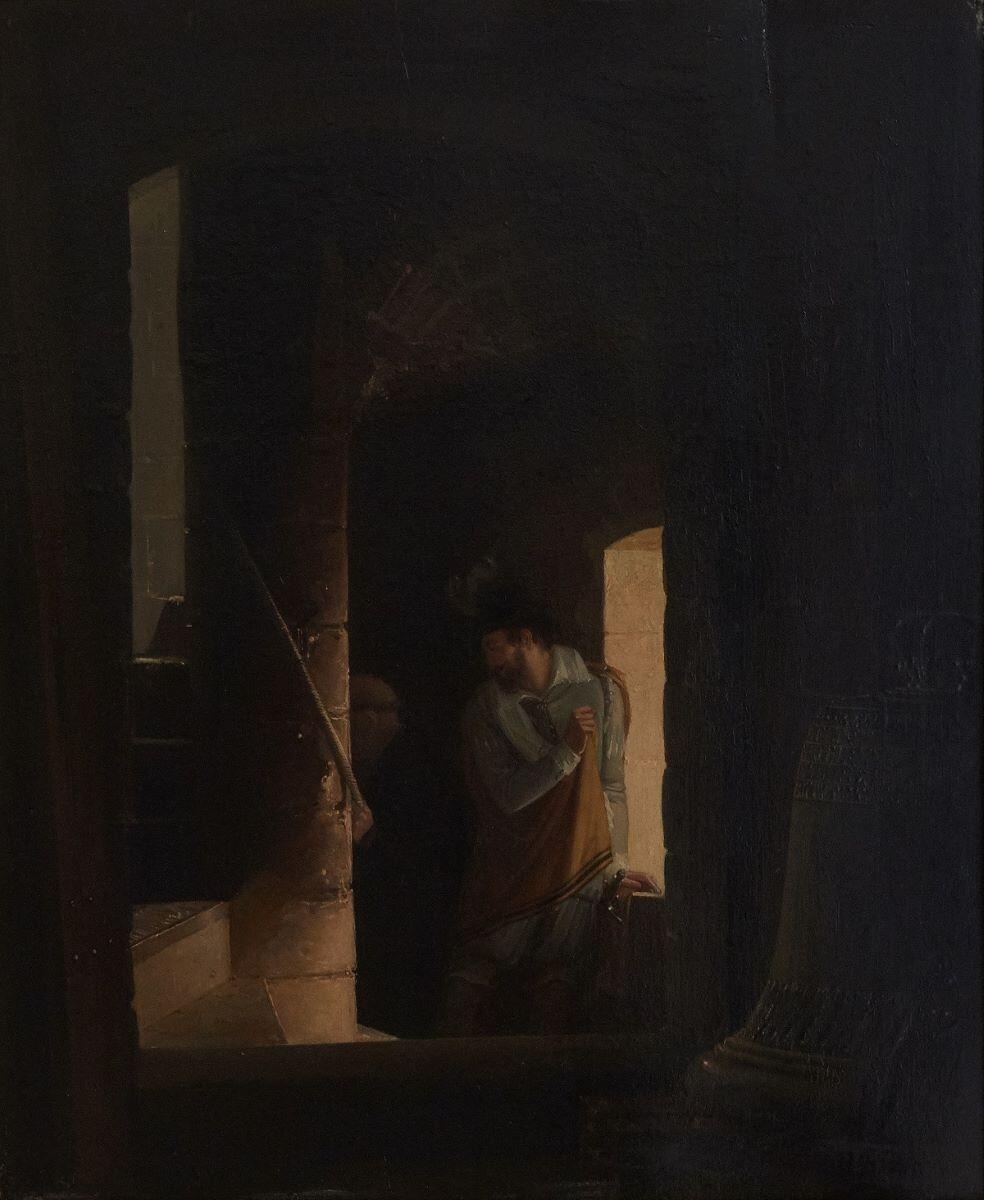 Escalier du clocher de l'abbaye de Saint-Germain-des-Prés en 1589, Jean-Antoine Laurent, 1822