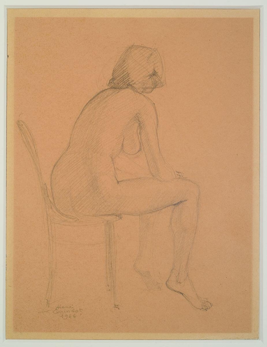 Nu assis, Henri Guingot, 1946