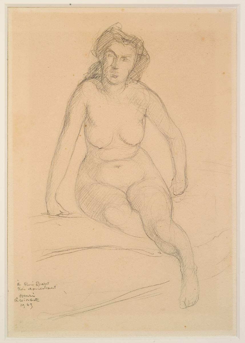 Nu assis, Henri Guingot, 1945