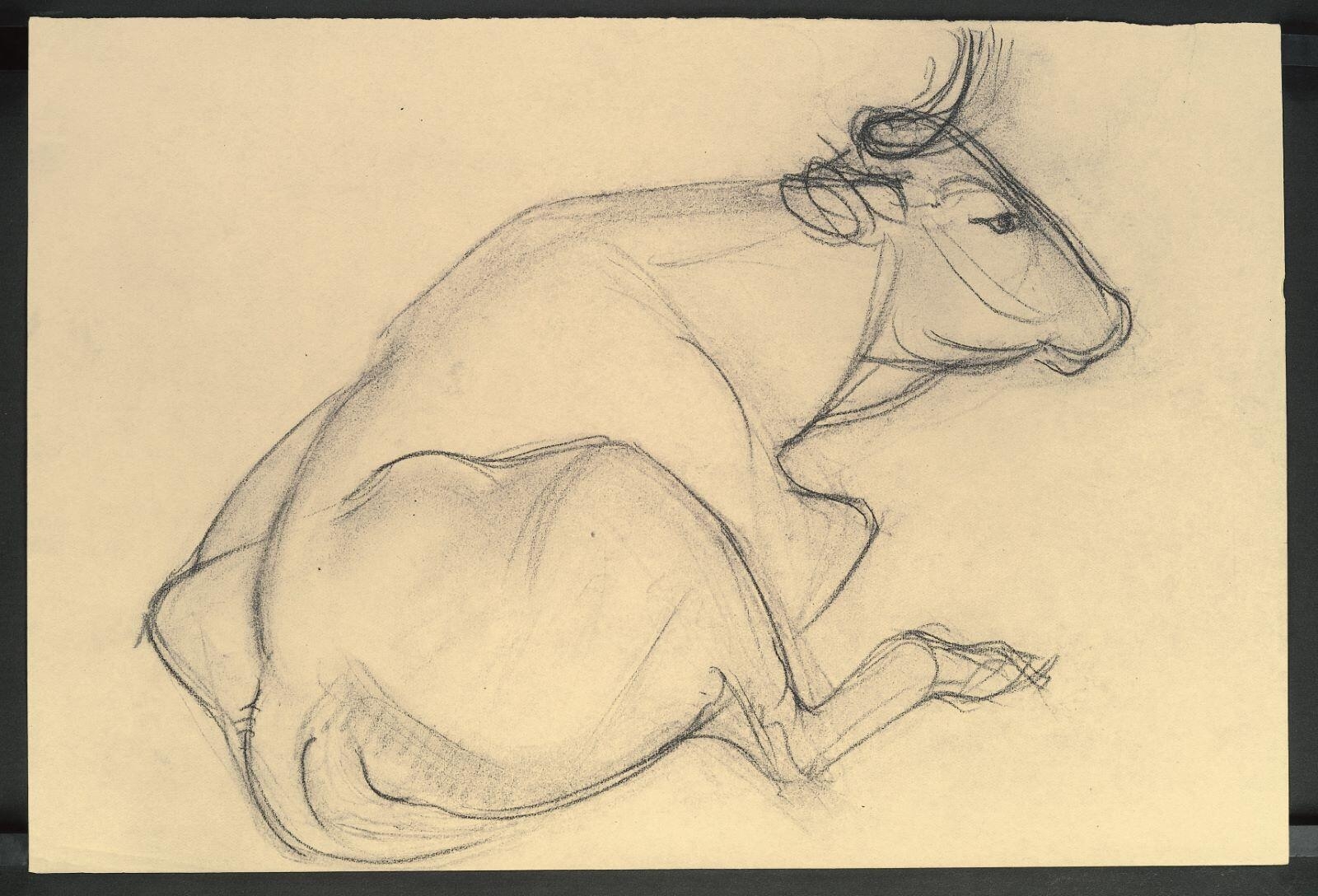 Etude de vache, Henri Guingot, 1ère moitié 20e siècle