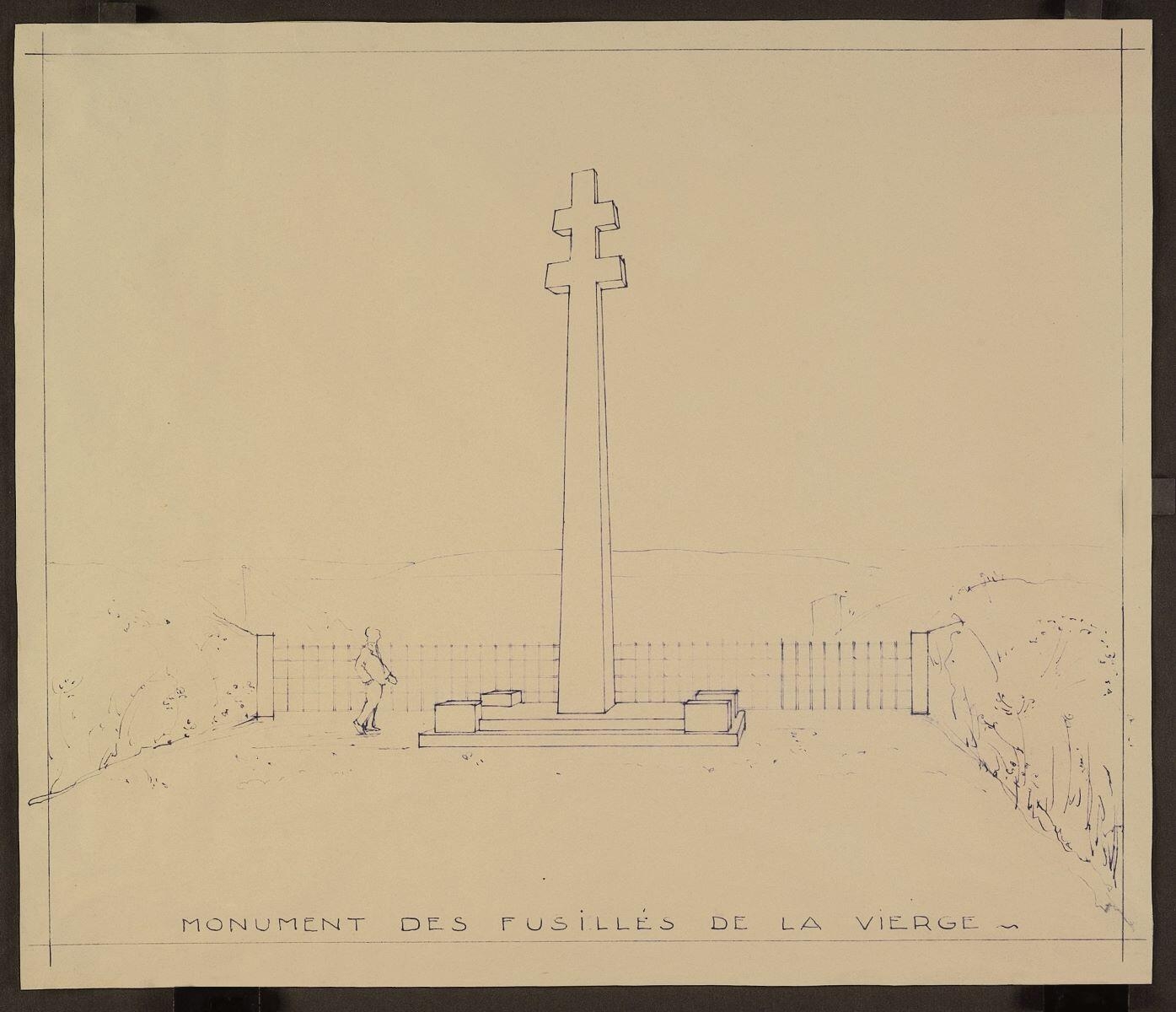 Etude pour le Monument des Fusillés de la Résistance à Epinal, Henri Guingot, 1945-1946