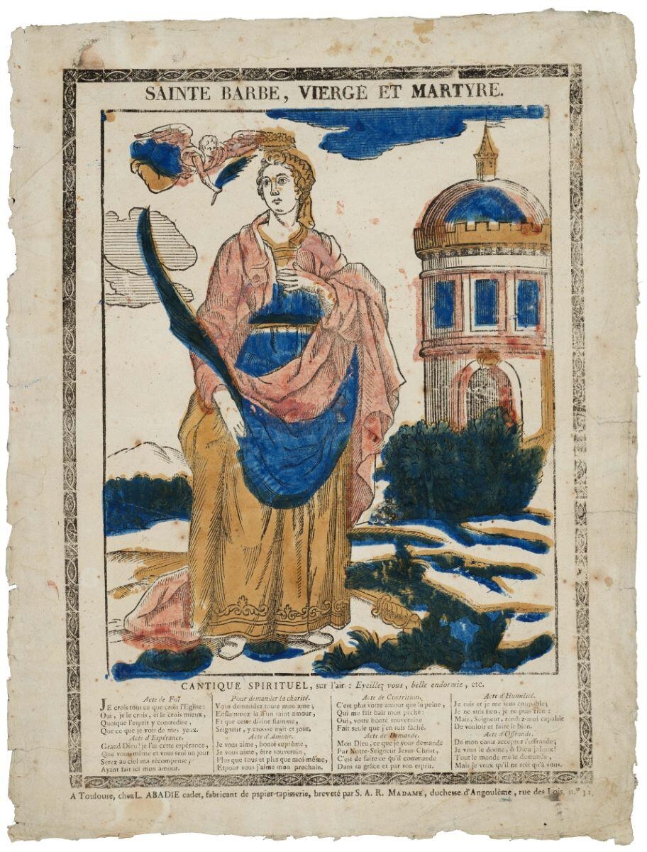 SAINTE BARBE, VIERGE ET MARTYRE. (titre inscrit)_0