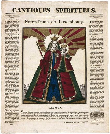 CANTIQUES SPIRITUELS. / Notre-dame de Luxembourg (titre inscrit), François Georgin, 1822 dépôt légal