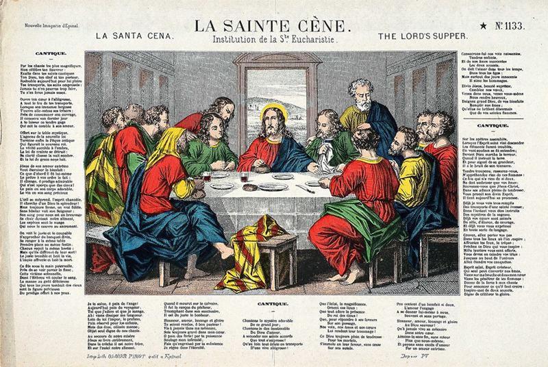 LA SAINTE CENE. / Institution de la Ste Eucharistie. N° 1133 (titre inscrit, fr., it., angl.)_0