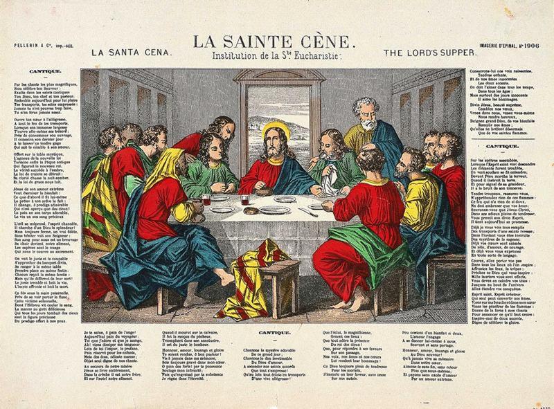 LA SAINTE CENE. / Institution de la Ste Eucharistie. N° 1906 (titre inscrit, fr., it., angl.)_0