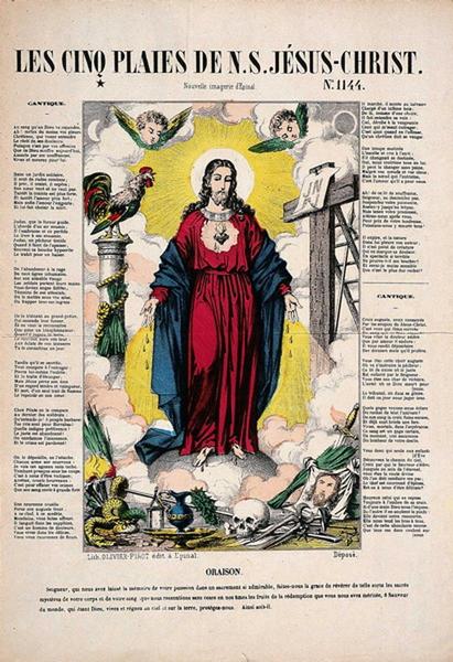 LES CINQ PLAIES DE N.S. JESUS-CHRIST. N° 1144 (titre inscrit), Olivier-Pinot, 1865 dépôt légal,1875 et