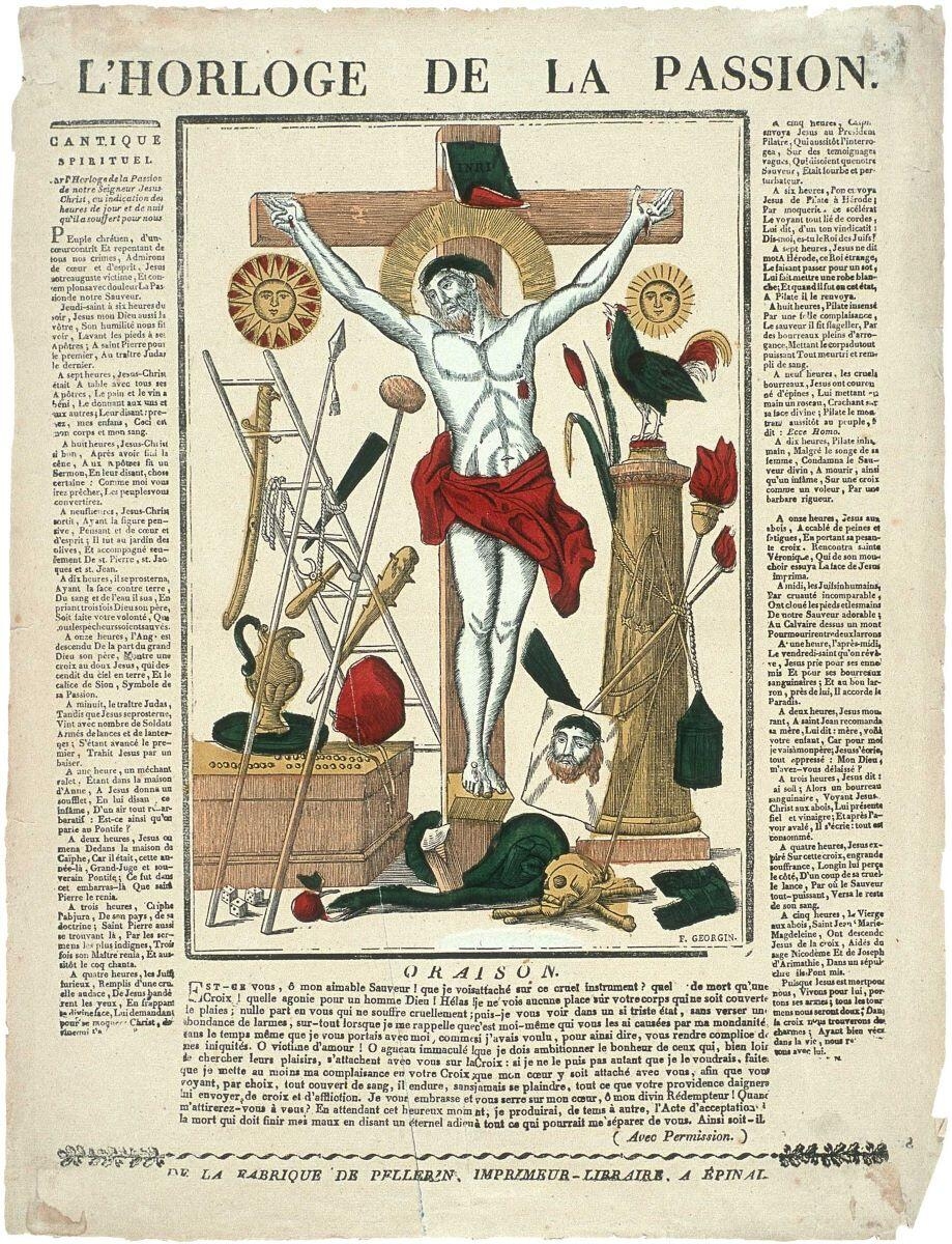 L'HORLOGE DE LA PASSION. (titre inscrit), François Georgin, 1822 dépôt légal