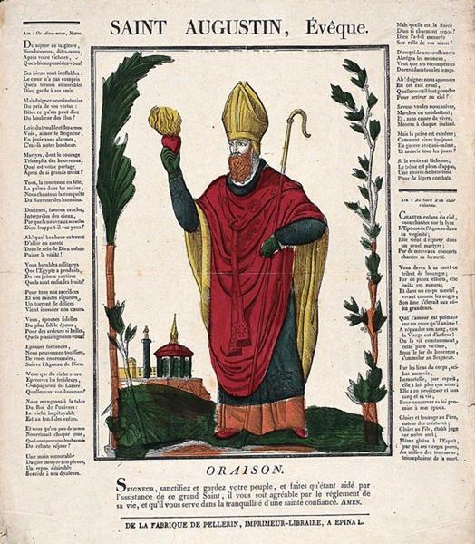 SAINT AUGUSTIN, Evêque. (titre inscrit), François Georgin, 1822 dépôt légal