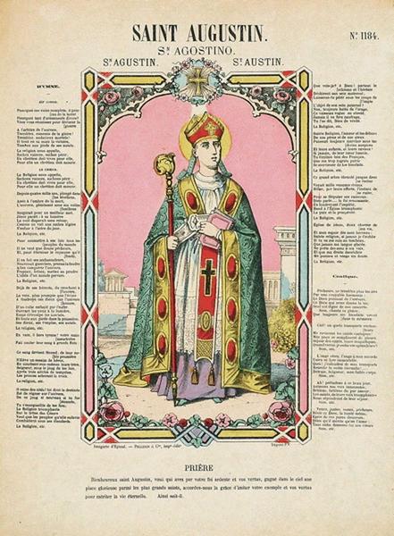 SAINT AUGUSTIN  N°1184. (titre inscrit en fr., it., esp., angl.), 4e quart 19e siècle