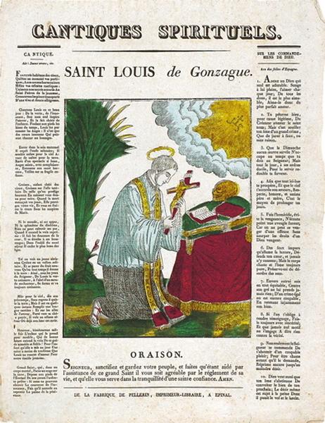 CANTIQUES SPIRITUELS. / SAINT LOUIS de Gonzague. (titre inscrit)_0