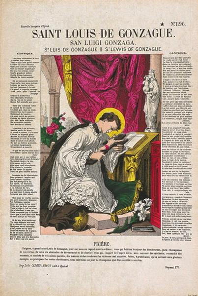 SAINT LOUIS DE GONZAGUE. N°1196. (titre inscrit fr., it., esp., angl.)_0
