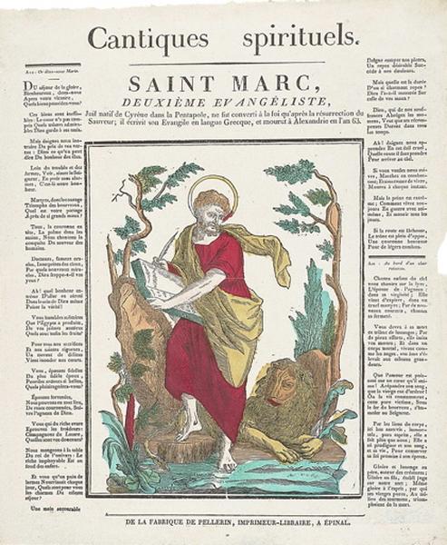 Cantiques spirituels. / SAINT MARC, DEUXIEME EVANGELISTE, (titre inscrit)_0