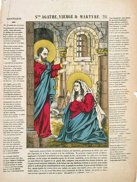 Ste. AGATHE, VIERGE & MARTYRE. 391. (titre inscrit)_0