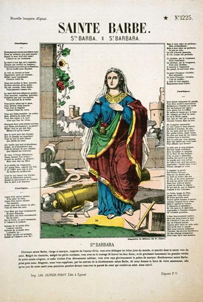 SAINTE BARBE.N°.1225 (titre inscrit fr., it., esp.), Olivier-Pinot, 1875 dépôt légal