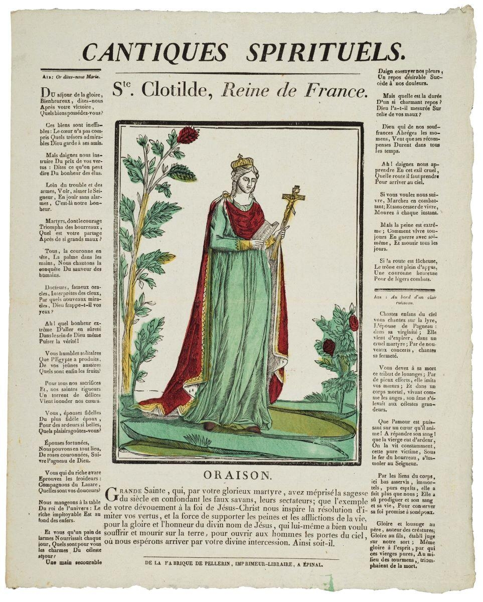 CANTIQUES SPIRITUELS. / Ste. Clotilde, reine de France. (titre inscrit)_0