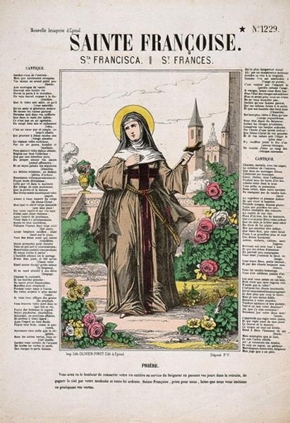 SAINTE FRANCOISE. N°.1229. (titre inscrit fr., esp., angl.), Olivier-Pinot, 1875 dépôt légal