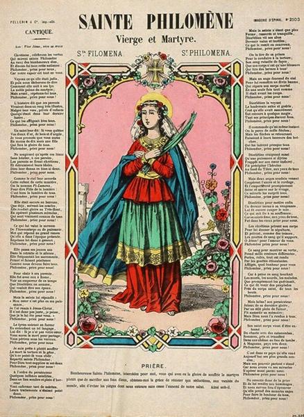 SAINTE PHILOMENE / Vierge et Martyre. (titre inscrit fr., it., angl.)_0