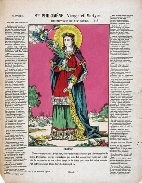 STE. PHILOMENE, Vierge et Martyre. / THAUMATURGE DU XIXe SIECLE. 415. (titre inscrit)_0