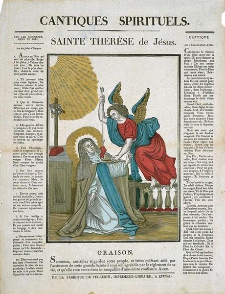CANTIQUES SPIRITUELS. / SAINTE THERESE de Jesus. (titre inscrit), François Georgin, 1822 dépôt légal