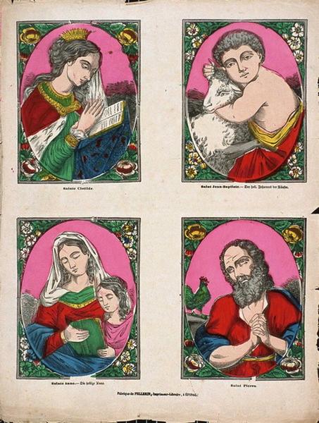 Sainte Clotilde. / Saint Jean-Baptiste. / Sainte Anne. / Saint Pierrs. (titre inscrit fr., all.)_0