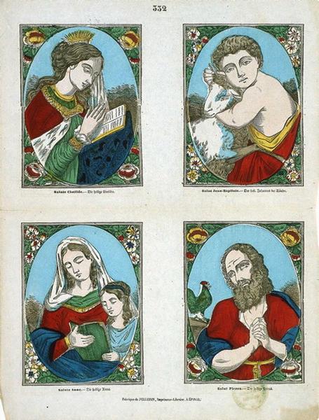 Sainte Clotilde. / Saint Jean-Baptiste. / Sainte Anne. / Saint Pierre. 332 (titre inscrit fr., all.)_0