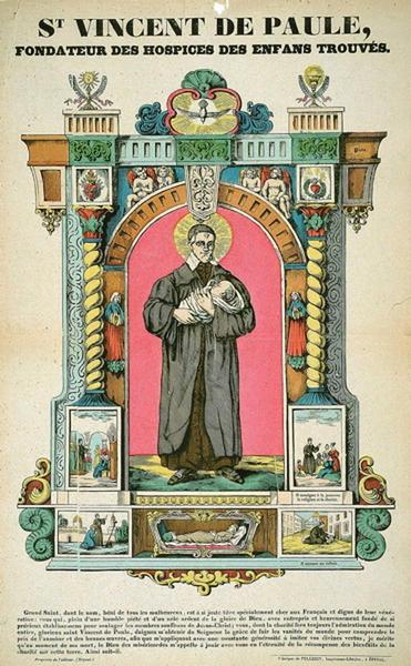 St VINCENT DE PAULE, FONDATEUR DES HOSPICES DES ENFANS TROUVES. (titre inscrit)_0