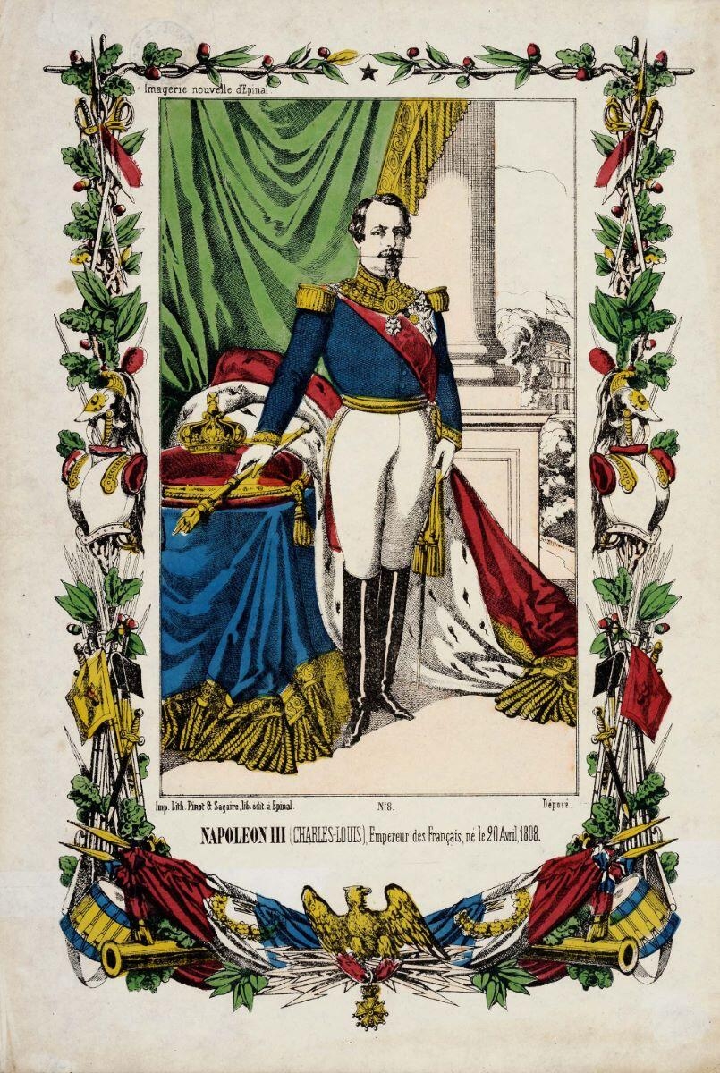 NAPOLEON III (CHARLES-LOUIS), Empereur des Français, né le 20 Avril, 1808. N°.8. (titre inscrit), Franz Xaver Winterhalter, 1863 dépôt légal