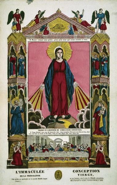 L'IMMACULEE CONCEPTION DE LA TRES-SAINTE VIERGE. (titre inscrit), Léonard de Vinci