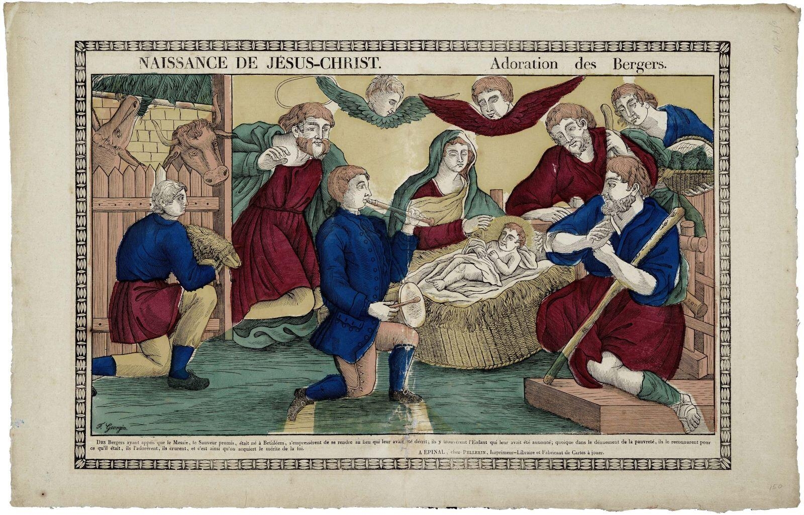 NAISSANCE DE JÉSUS-CHRIST. Adoration des Bergers. (titre inscrit), François Georgin, 1827 dépôt légal